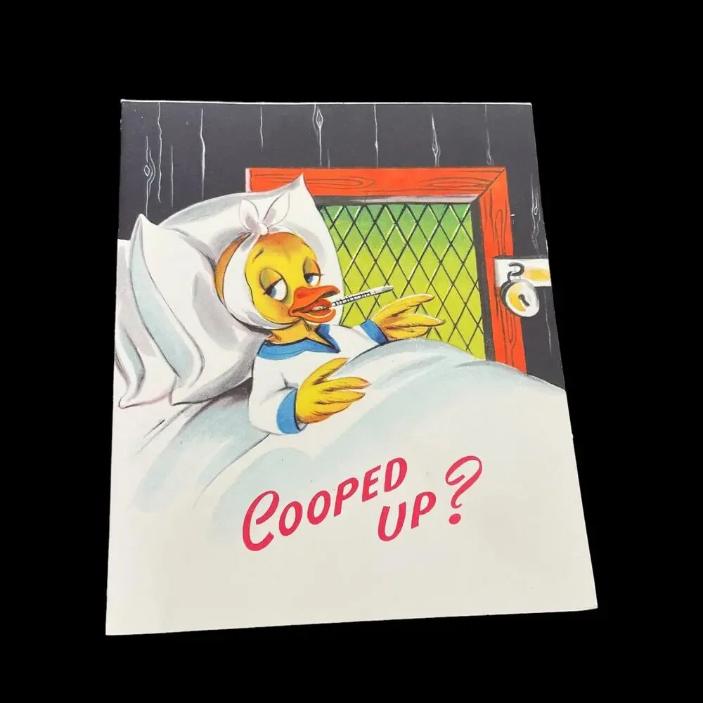 Vintage Pop Up Card Hit Parade Unused Greeting Card Get Well Illness Ephemera